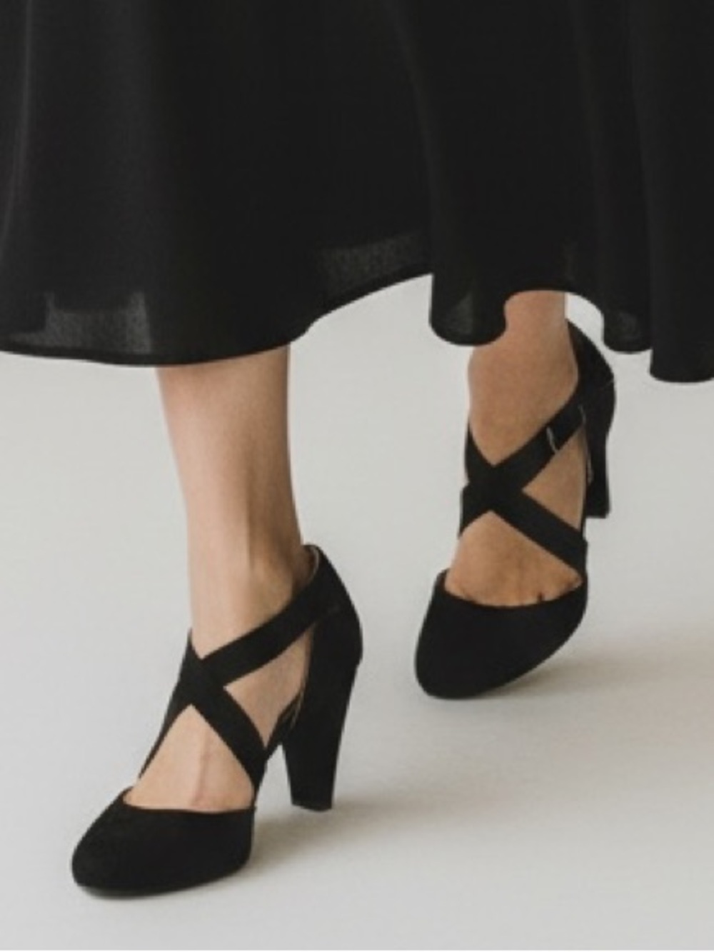 Mootsie Tootsie - Black Ennis Heeled Shoe